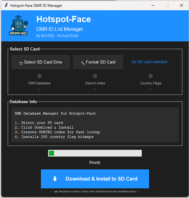 Hotspot-Face DMR ID Manager software